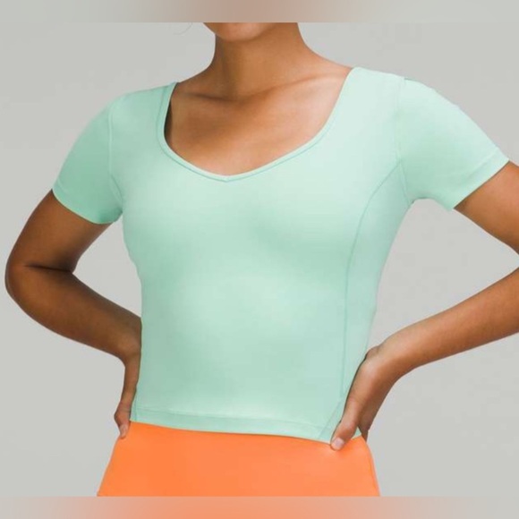 Lululemon Align T-Shirt Wild Mint Green Size 8 - Picture 2 of 7